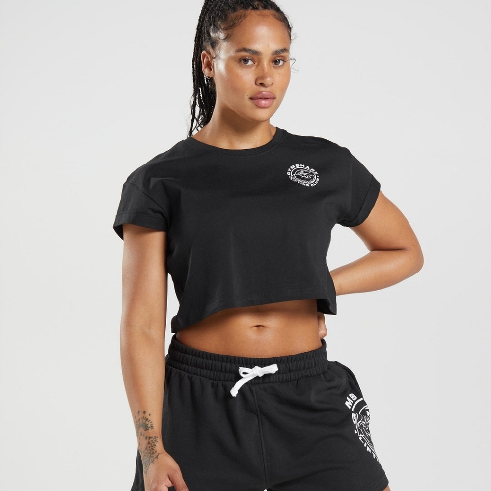 Gymshark Legacy Crop Top Size M Black
